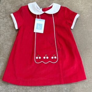 bella bliss Red Dress with White Trim